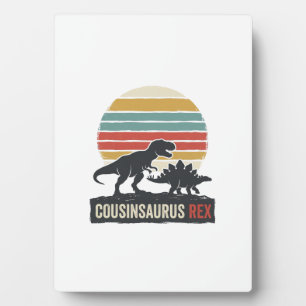 Cousinsaurus Rex Lustiges Dinosaurier Vintage-Shir Fotoplatte
