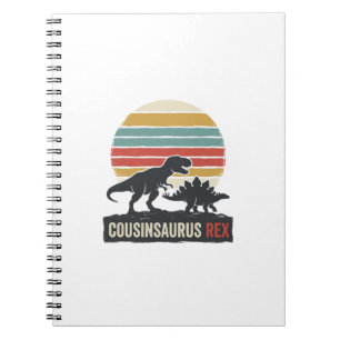 Cousinsaurus Rex Lustiges Dinosaurier Vintage-Shir Notizblock