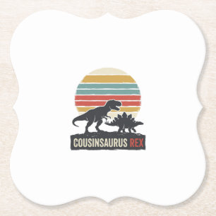 Cousinsaurus Rex Lustiges Dinosaurier Vintage-Shir Untersetzer