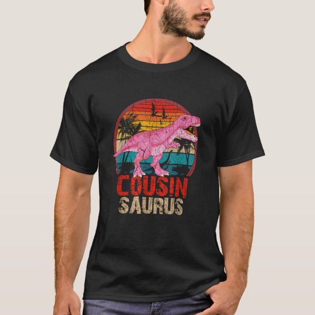 Cousinsaurus T Rex Dinosaur Cousin Saurus Girl Fam T-Shirt (Vorderseite)