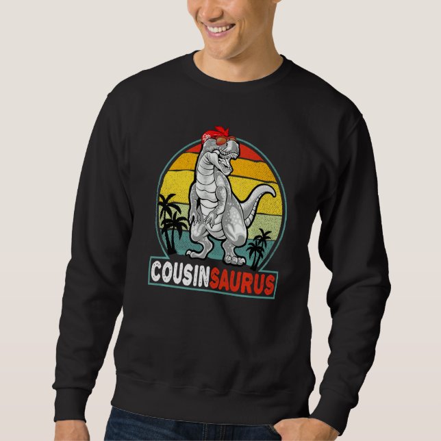 Cousinsaurus Vintag T Rex Dinosaur Cousin Saurus Sweatshirt (Vorderseite)