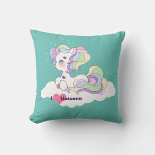 Coussin niedlich Licorne arc en ciel Kissen