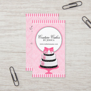 Couture backt Bäckerei-Rosa zusammen Visitenkarte