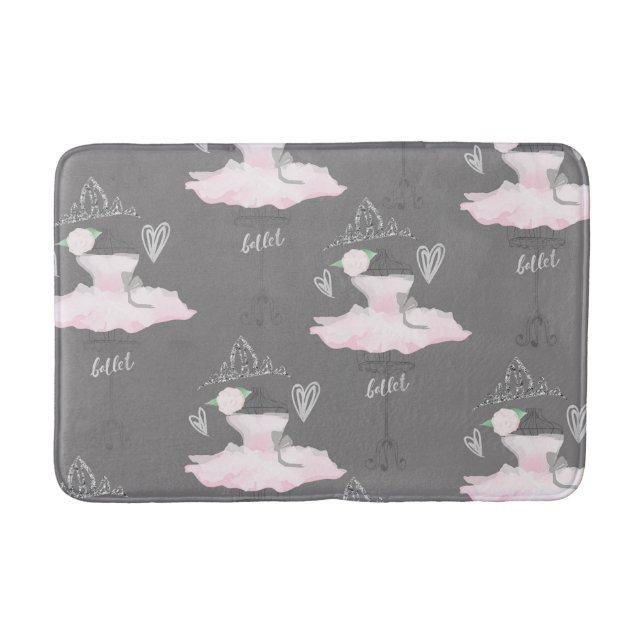 Couture Ballerina Girls Whimsical Chic Badematte (Vorderseite)
