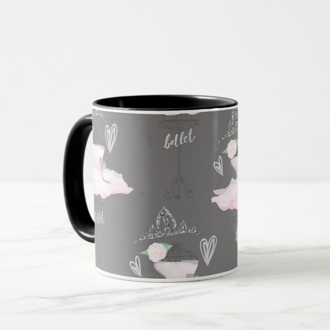 Couture Ballerina Girls Whimsical Chic Tasse (Vorderseite Links)