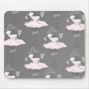 Couture Ballerina Girls Whimsical Niedlich Mousepad
