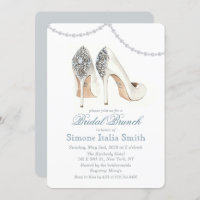 Couture Bridal Brunch Einladung zur High Heel Shoe
