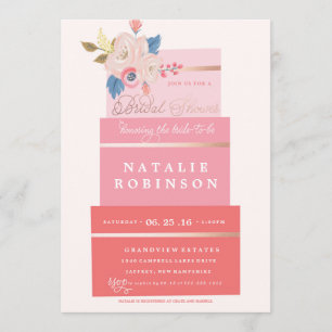 Couture Cake Bridal Shower Einladung - PINK