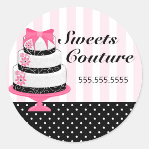 Couture Cakes Bäckerei Box Siegel Runder Aufkleber