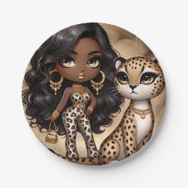 Couture Cheetah Pappteller