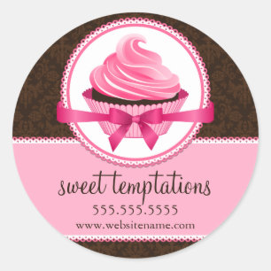 Couture Cupcake BBäckerei Box Siegel Runder Aufkleber