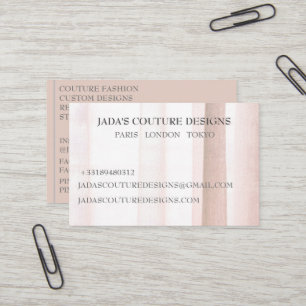 Couture der hellbraunen Stoffdesignermode Visitenkarte