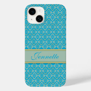 Couture inspiriert Name blau Case-Mate iPhone 14 Hülle