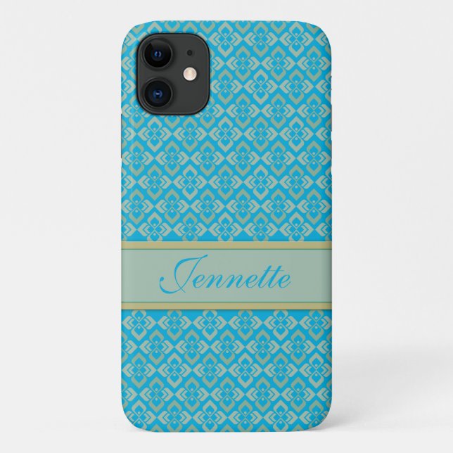 Couture inspiriert Name blaues iPhone Gehäuse Case-Mate iPhone Hülle (Rückseite)