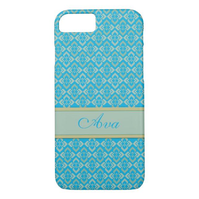 Couture inspiriert Name blaues iPhone Gehäuse Case-Mate iPhone Hülle (Rückseite)