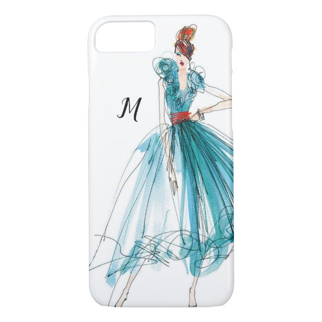 Couture-Mode des Monogramm-| wilder Apple | Haute Case-Mate iPhone Hülle (Rückseite)