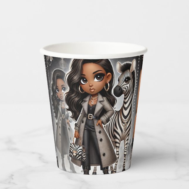 Couture Zebra Pappbecher (Vorderseite)