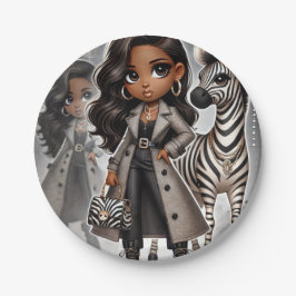 Couture Zebra Pappteller