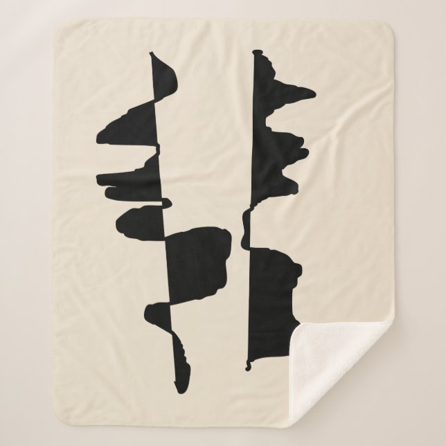 Couverture Sherpa Abstrait Dual Face Sherpadecke (Vorderseite)