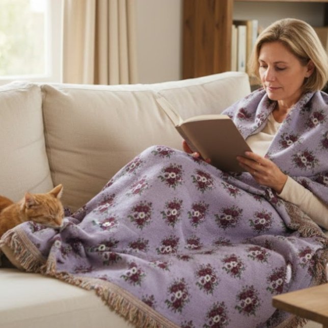 Couverture Tissée bouquet de Violettes Decke (Von Creator hochgeladen)