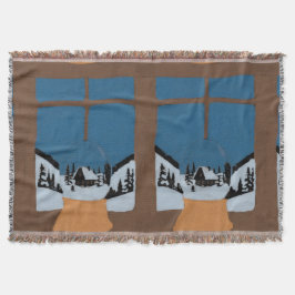 Couverture Tissée Hivernale - Boule à Neige Decke