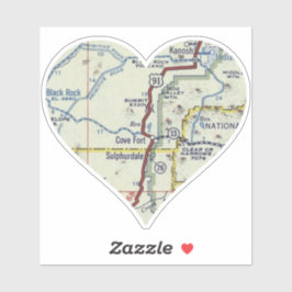 Cove Fort Utah Karte Aufkleber