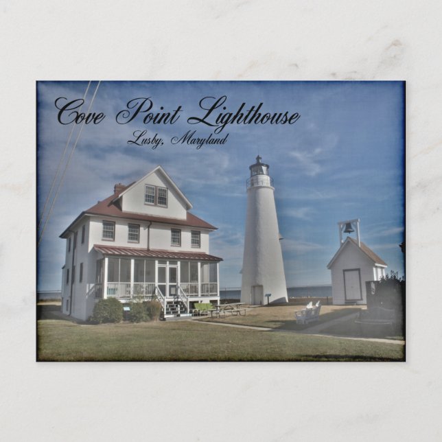 Cove Point Lighthouse Post Card Postkarte (Vorderseite)