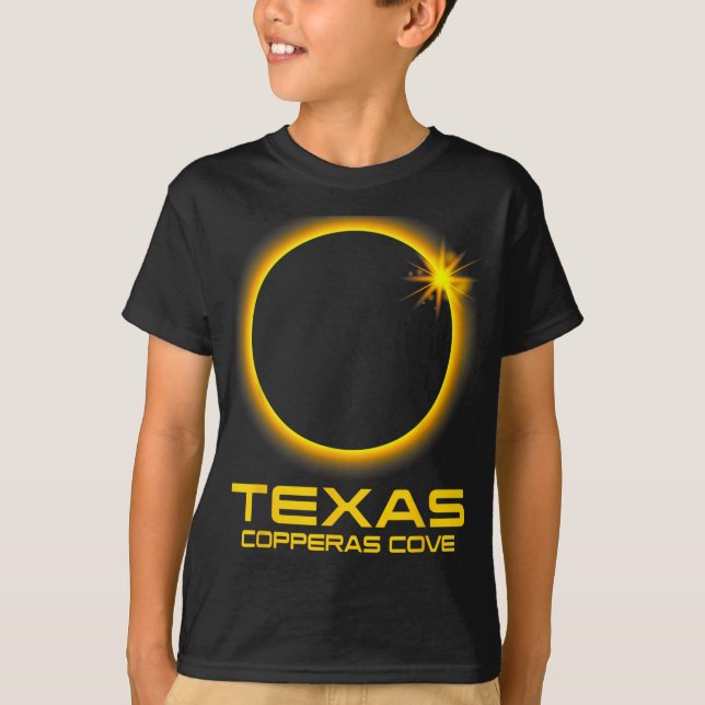 Cove Texas Tx Total Solar Eclipse 2024 T-Shirt (Vorderseite)