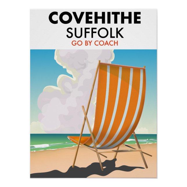 Covehement the suffolk beach travel poster (Vorderseite)