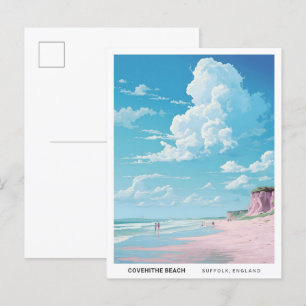 Covehthe Beach Suffolk England Vintage Travel Postkarte