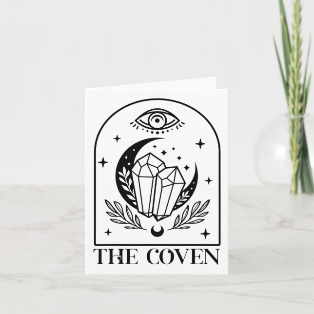 Coven Bride Witchy Gothic Wedding Bachelorette Karte (Vorderseite)