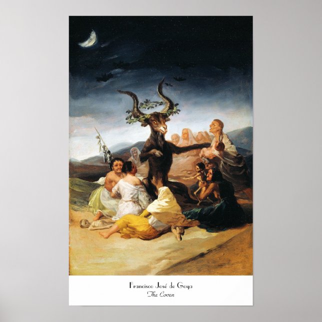 Coven Francisco José de Goya Meisterwerk Farbe Poster (Vorne)