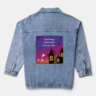 Coven Meeting Halloween Denim Jacket Jeansjacke