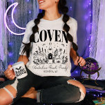 Coven Witchy Junggeselinnen-Abschied der Braut T-Shirt<br><div class="desc">Zauber und Lachen mit dem Coven Witchy Junggeselinnen-Abschied Custom T - Shirt unserer Braut beschwören - die perfekte Mischung aus Spaß und Zauber für Ihre bezaubernde Feier. Dieses lustige Junggeselinnen-Abschied-Shirt geht über Bekleidung hinaus; es ist ein Statement, das den Geist Ihrer himmlischen Braut und Crew verkörpert. Das mystische Ambiente wird...</div>