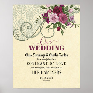 "Covenant of Liebe" LebensläufePartner-Hochzeitser Poster