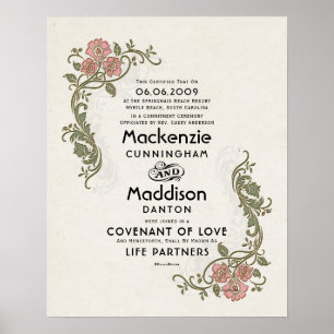 "Covenant of Liebe" LifePartners WeddingCertificat Poster