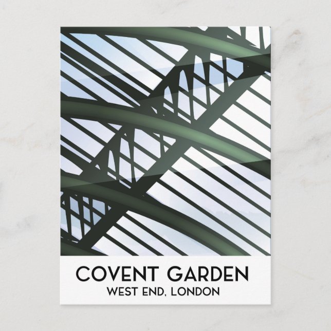 Covent Garden, London, Vintages Reiseplakat Postkarte (Vorderseite)