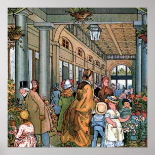 "Covent Garten, Vintage Illustration Londons" Poster