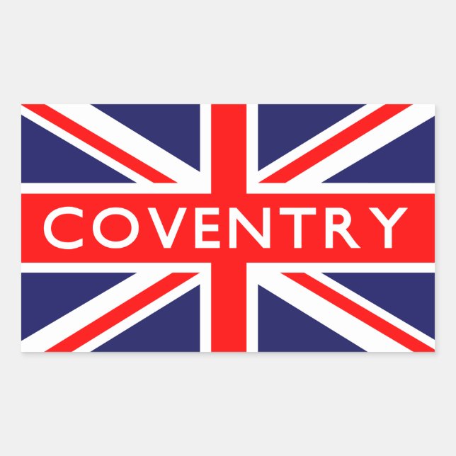 Coventry: Britische Flagge Rechteckiger Aufkleber (Vorderseite)