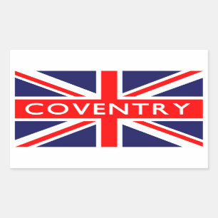 Coventry: Britische Flagge Rechteckiger Aufkleber