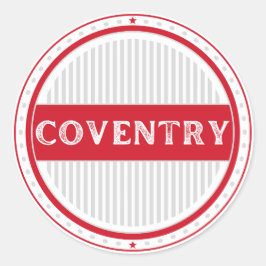 Coventry City Pride Emblem – English Identity Runder Aufkleber