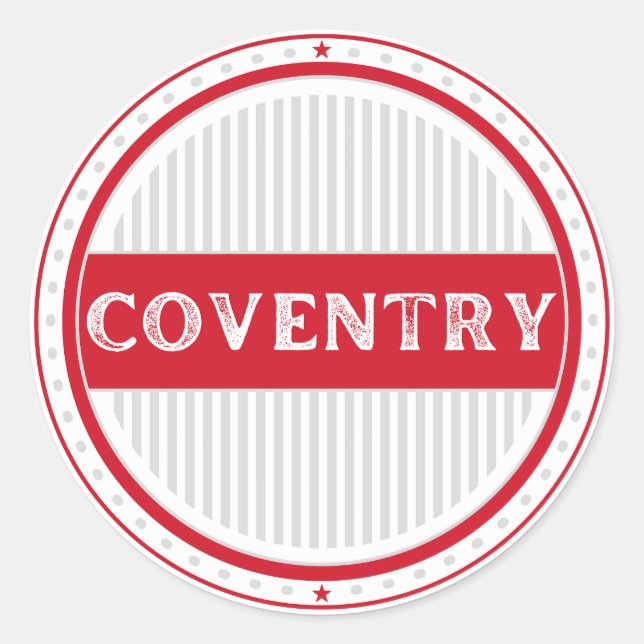 Coventry City Pride Emblem – English Identity Runder Aufkleber (Vorderseite)