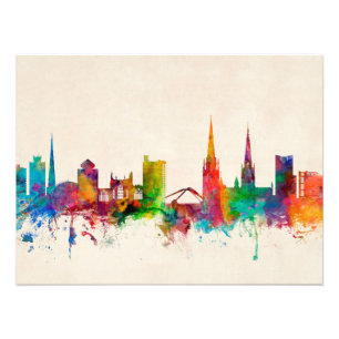 Coventry England Skyline Fotodruck