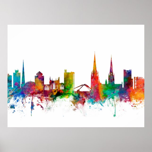 Coventry England Skyline Poster (Vorne)