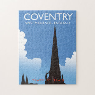 Coventry West Midlands England Zug Reiseplakat Puzzle