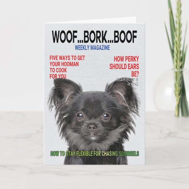 Cover Card des Chihuahua Parody Magazine Karte (Vorderseite)