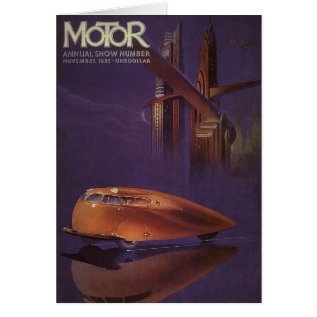 Cover des Vintagen Motor Magazine, Futuristic City (Vorne)