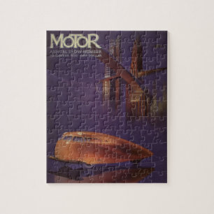 Cover des Vintagen Motor Magazine, Futuristic City Puzzle