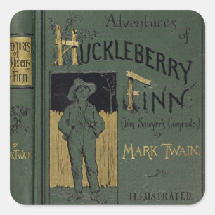 Cover of 'Adventures of Huckleberry Finn' von Mark Quadratischer Aufkleber