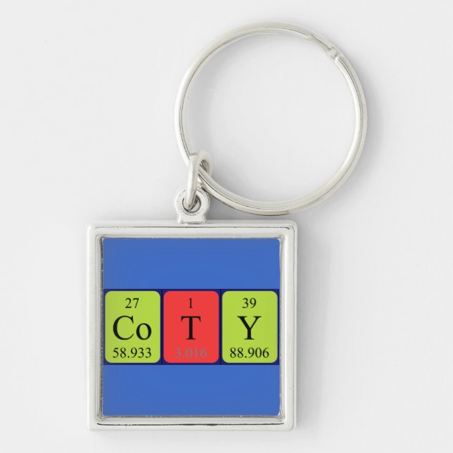 Cover Periodic Table name keyring Schlüsselanhänger (Vorne)